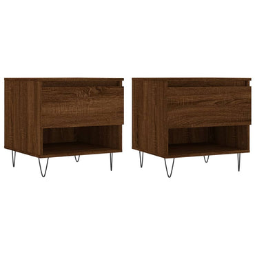 vidaXL Couchtische 2 Stk. Braun Eichen-Optik 50x46x50 cm Holzwerkstoff