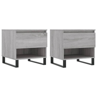 vidaXL Tables basses 2 pcs Gris Sonoma 50x46x50 cm Bois d'ingénierie