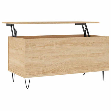 vidaXL Table basse chêne Sonoma 90x44,5x45 cm bois d'ingénierie
