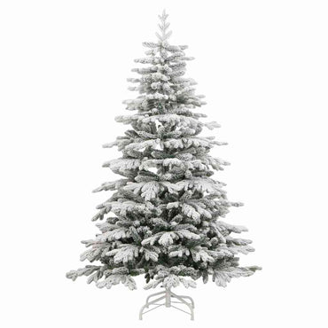vidaXL Künstlicher Weihnachtsbaum Klappbar Beschneit 210 cm