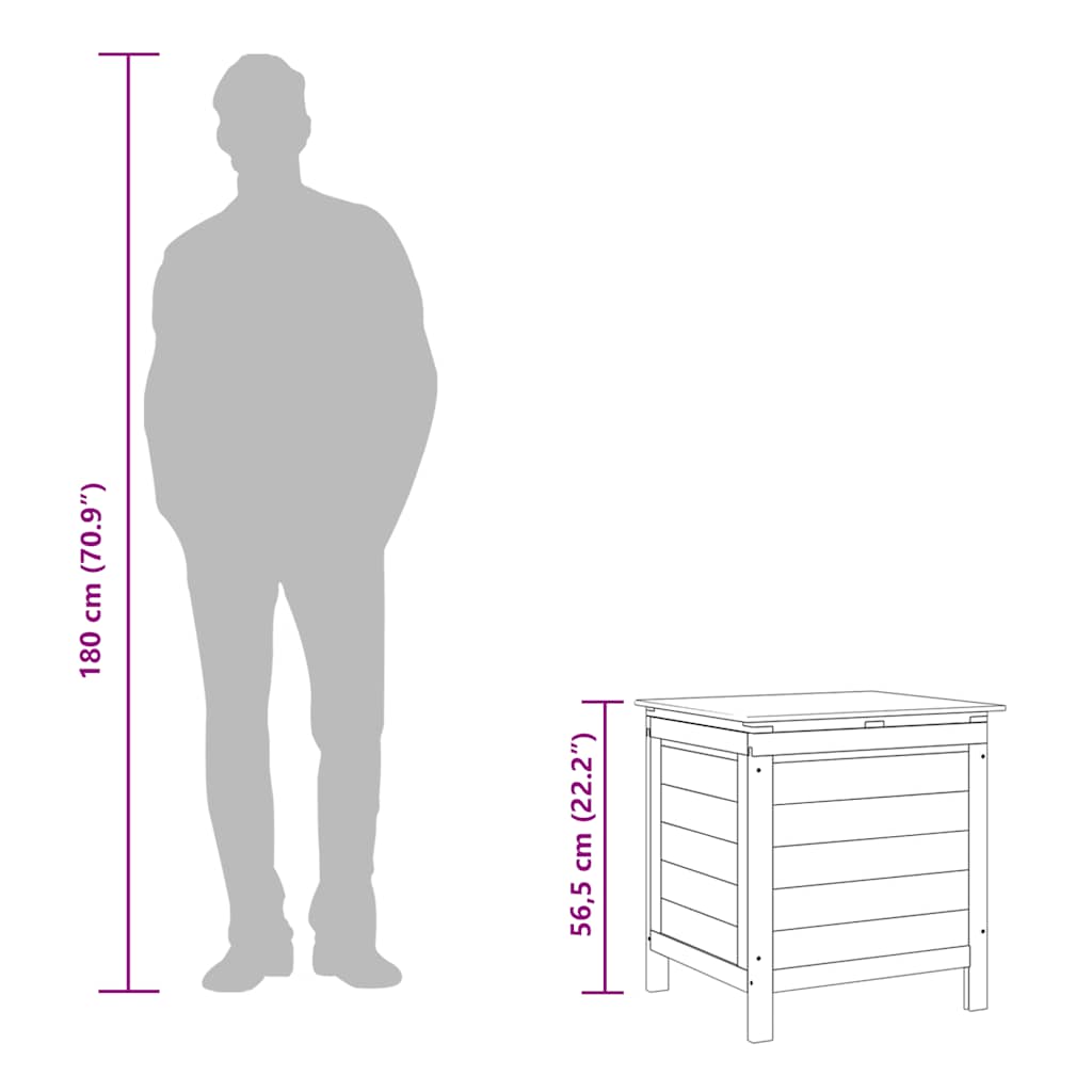 Gartentruhe 50x49x56,5 cm Massivholz Tanne