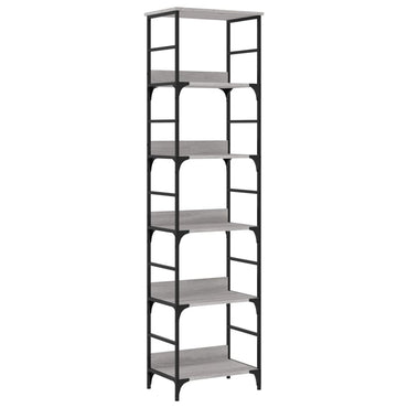 vidaXL Bücherregal Grau Sonoma 50x33x188,5 cm Holzwerkstoff