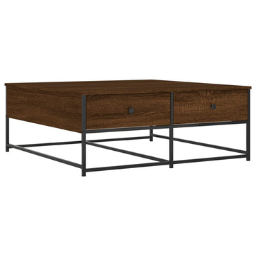 vidaXL Table basse marron aspect chêne 100x99x40 cm Bois d'ingénierie