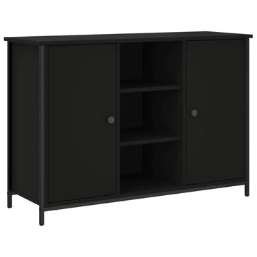 vidaXL Buffet noir 100x35x70 cm Bois d'ingénierie