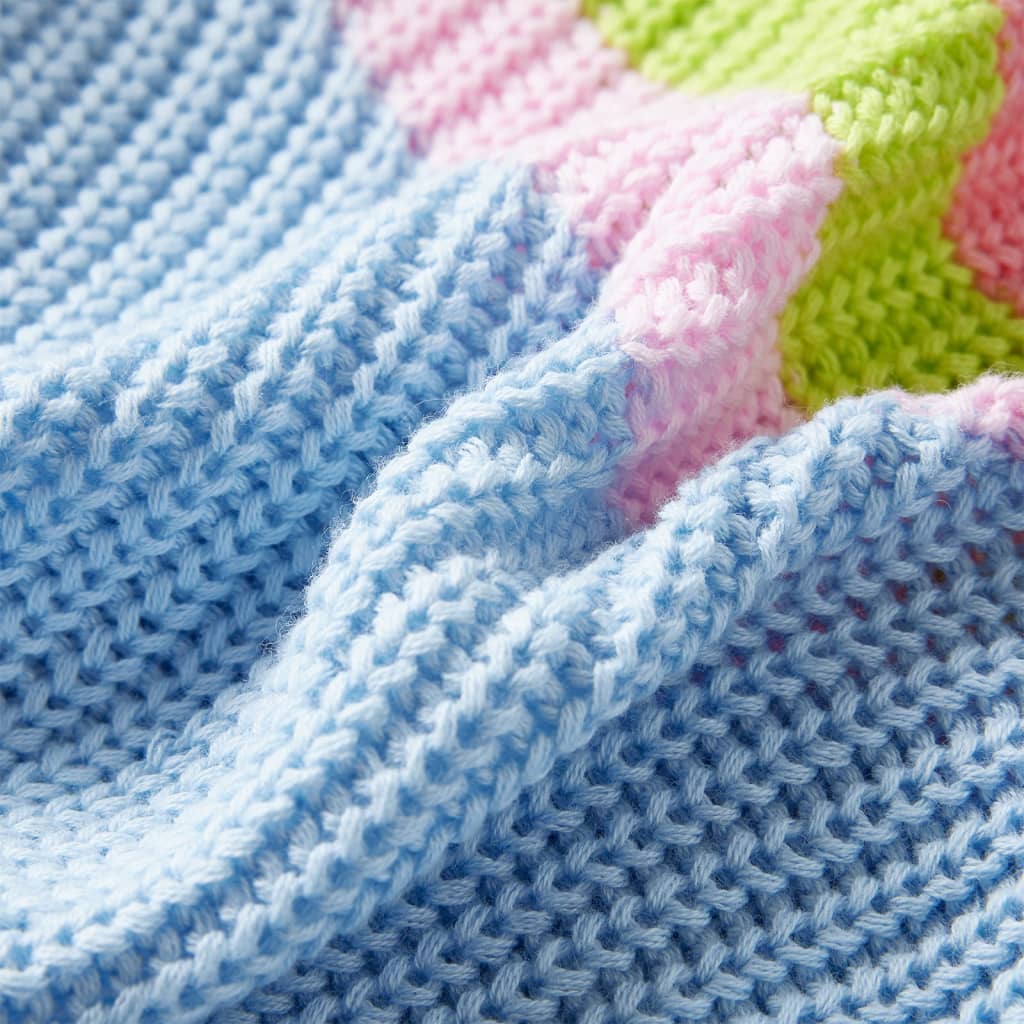 Kinderpullover Gestrickt Blau 92