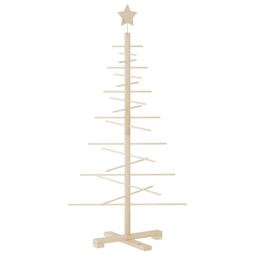vidaXL Weihnachtsbaum Holz zum Schmücken 125 cm Massivholz Kiefer