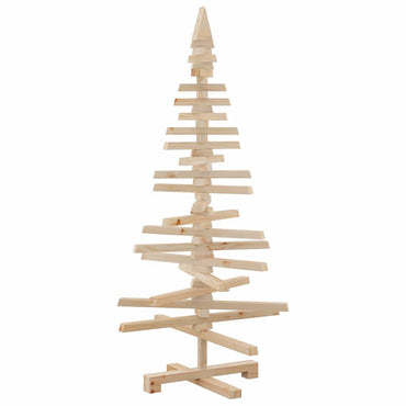 vidaXL Weihnachtsbaum Holz zum Schmücken 120 cm Massivholz Kiefer