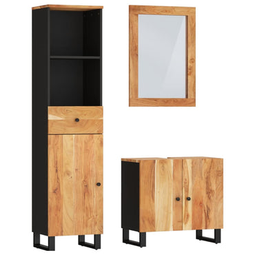 vidaXL 3-tlg. Badmöbel-Set Massivholz Akazie
