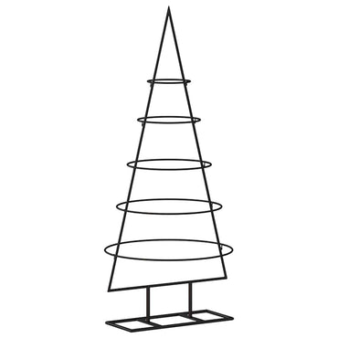 vidaXL Sapin de Noël métallique pour décorations Noir 90 cm