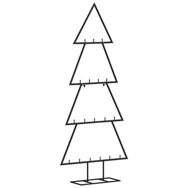 vidaXL Sapin de Noël métallique pour décorations Noir 90 cm