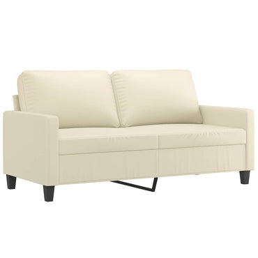 vidaXL Canapé 2 places crème 140 cm similicuir