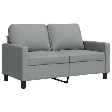 vidaXL Canapé 2 places gris clair 120 cm Tissu