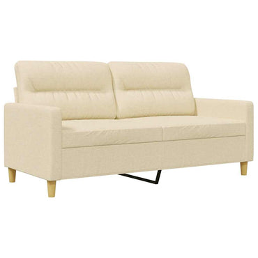 vidaXL 2-Sitzer-Sofa Creme 140 cm Stoff