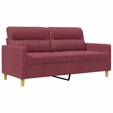 vidaXL 2-Sitzer-Sofa Weinrot 140 cm Stoff