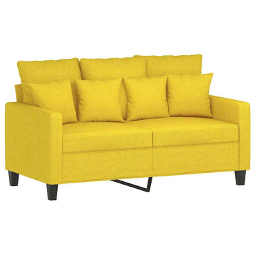vidaXL 2-Sitzer-Sofa Hellgelb 120 cm Stoff