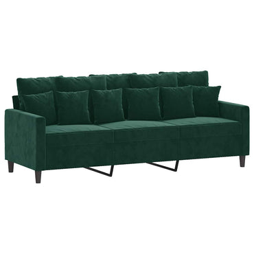 vidaXL 3-Sitzer-Sofa Dunkelgrün 180 cm Samt