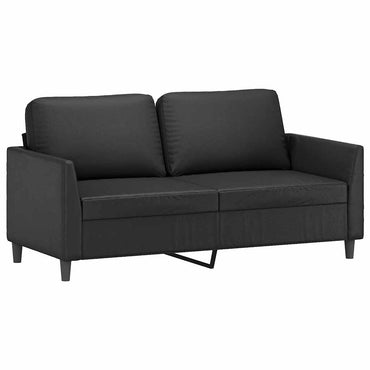 vidaXL Canapé 2 places noir 140 cm similicuir
