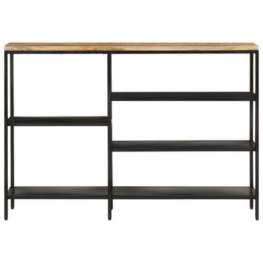 vidaXL Konsolentisch 110x30x75 cm Raues Massivholz Mango und Eisen