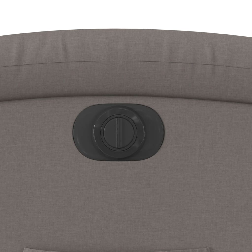 vidaXL Relaxsessel Elektrisch Taupe Stoff