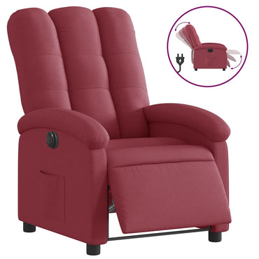 vidaXL Relaxsessel Elektrisch Weinrot Stoff