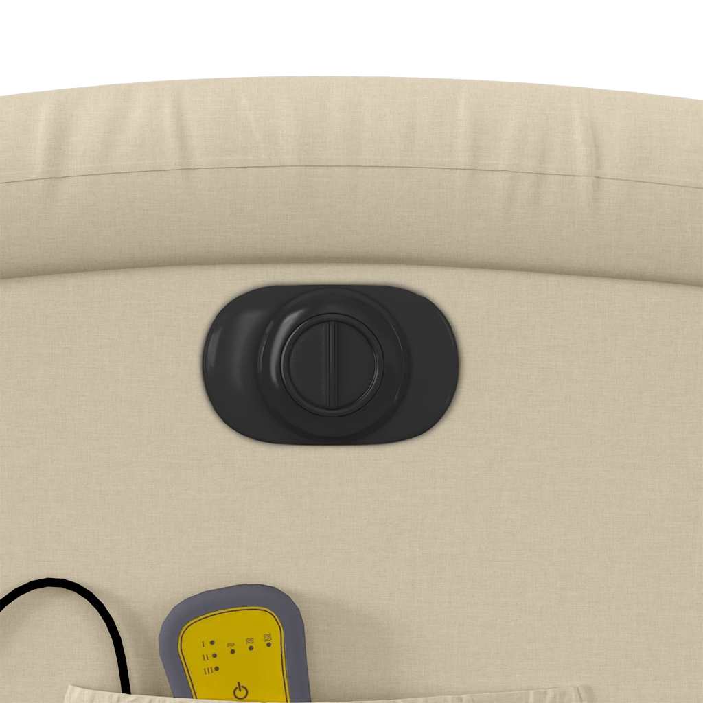 vidaXL Massagesessel Elektrisch Creme Stoff