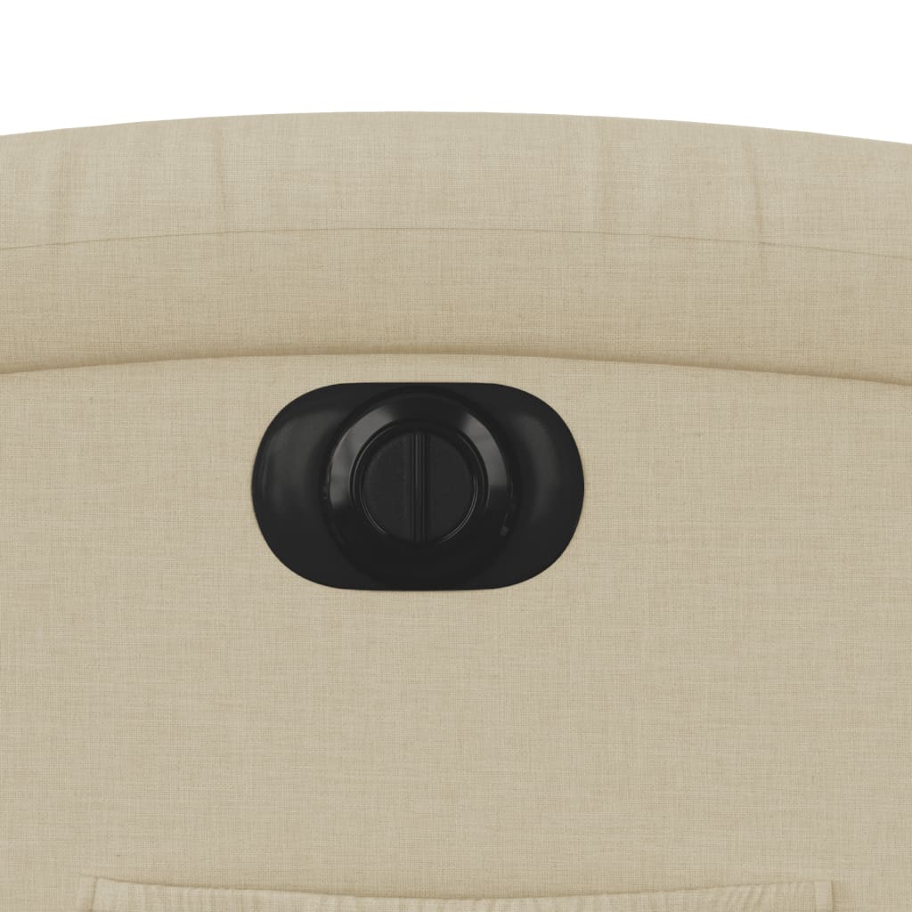 vidaXL Relaxsessel Elektrisch Creme Stoff
