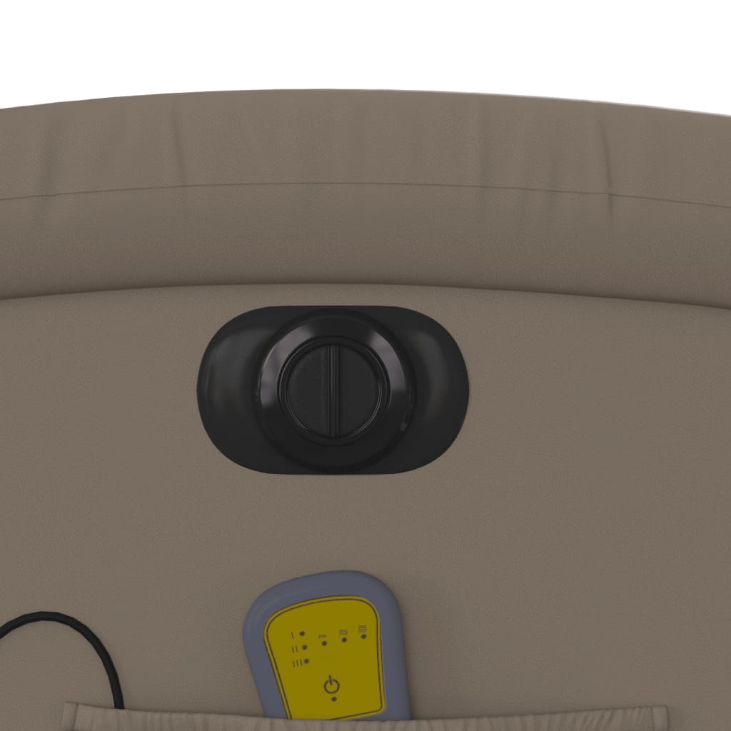 vidaXL Massagesessel Elektrisch Cappuccino-Braun Kunstleder