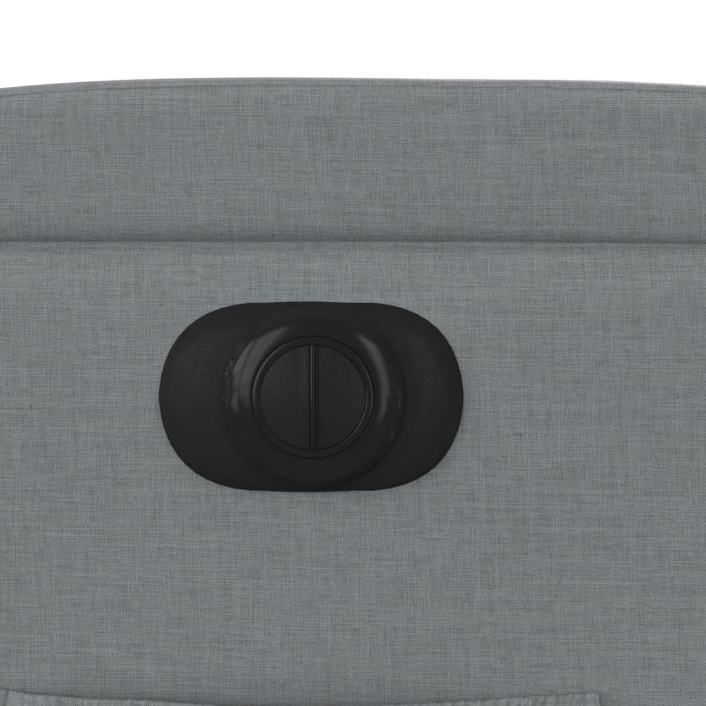vidaXL Relaxsessel Elektrisch Hellgrau Stoff