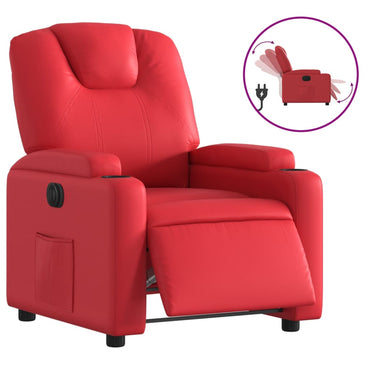 vidaXL Relaxsessel Elektrisch Rot Kunstleder