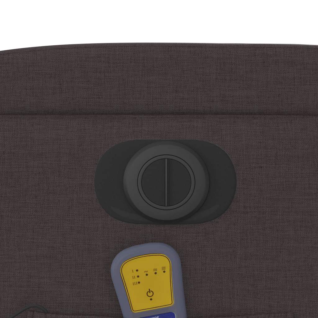 vidaXL Massagesessel Elektrisch Dunkelbraun Stoff