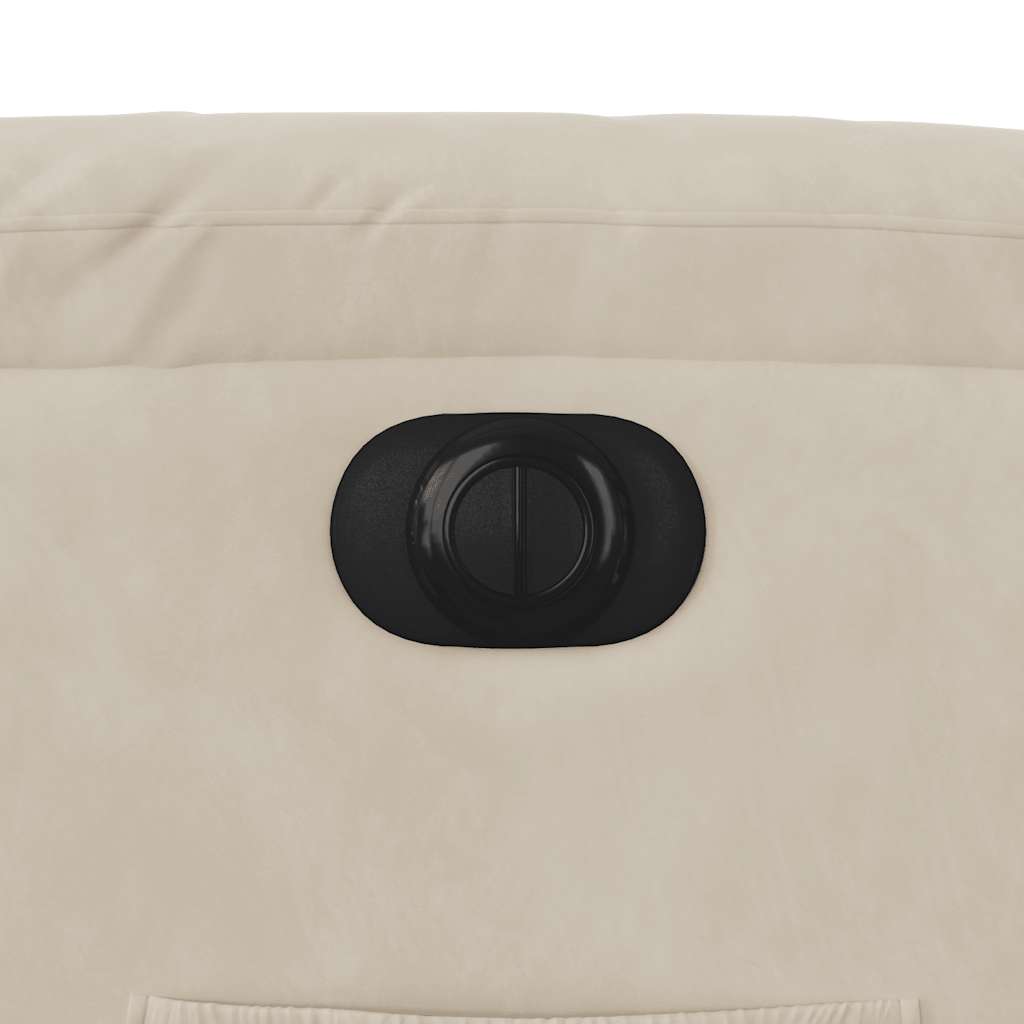 vidaXL Fauteuil relax électrique beige en tissu microfibre