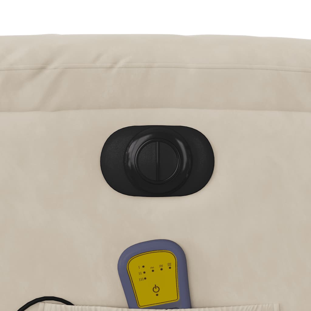vidaXL Massagesessel Elektrisch Beige Mikrofasergewebe