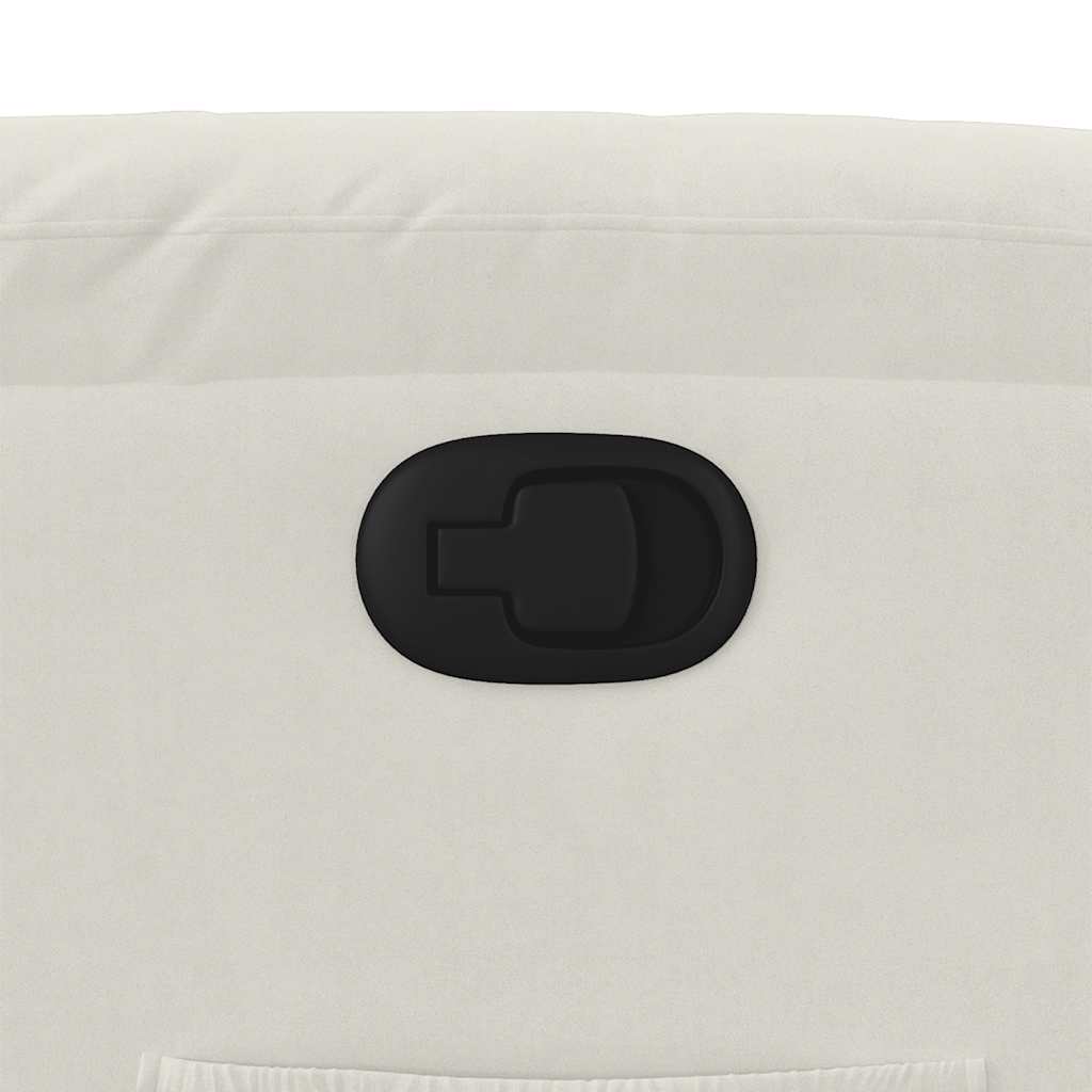 vidaXL Fauteuil relax releveur crème velours