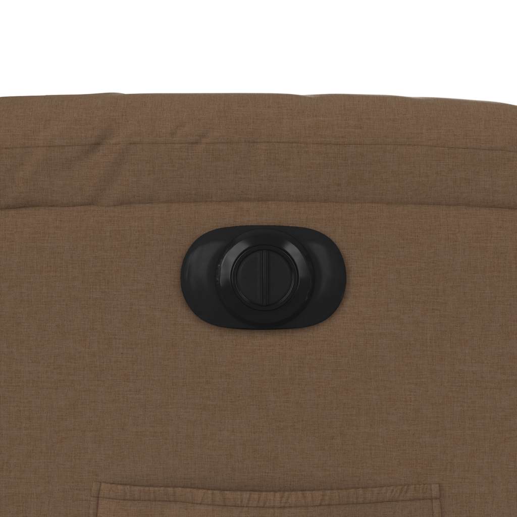 vidaXL Fauteuil de Relaxation Électrique Marron Tissu