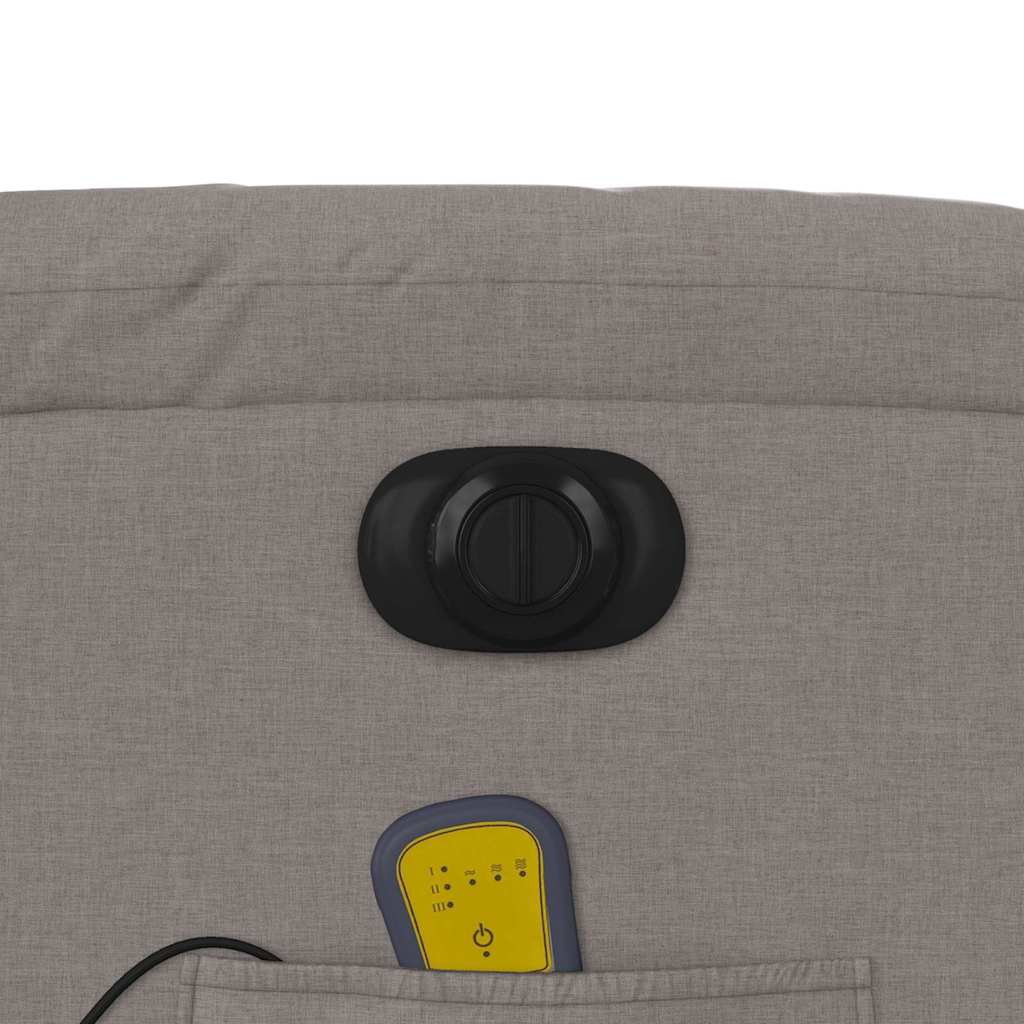 vidaXL Fauteuil de massage électrique en tissu taupe