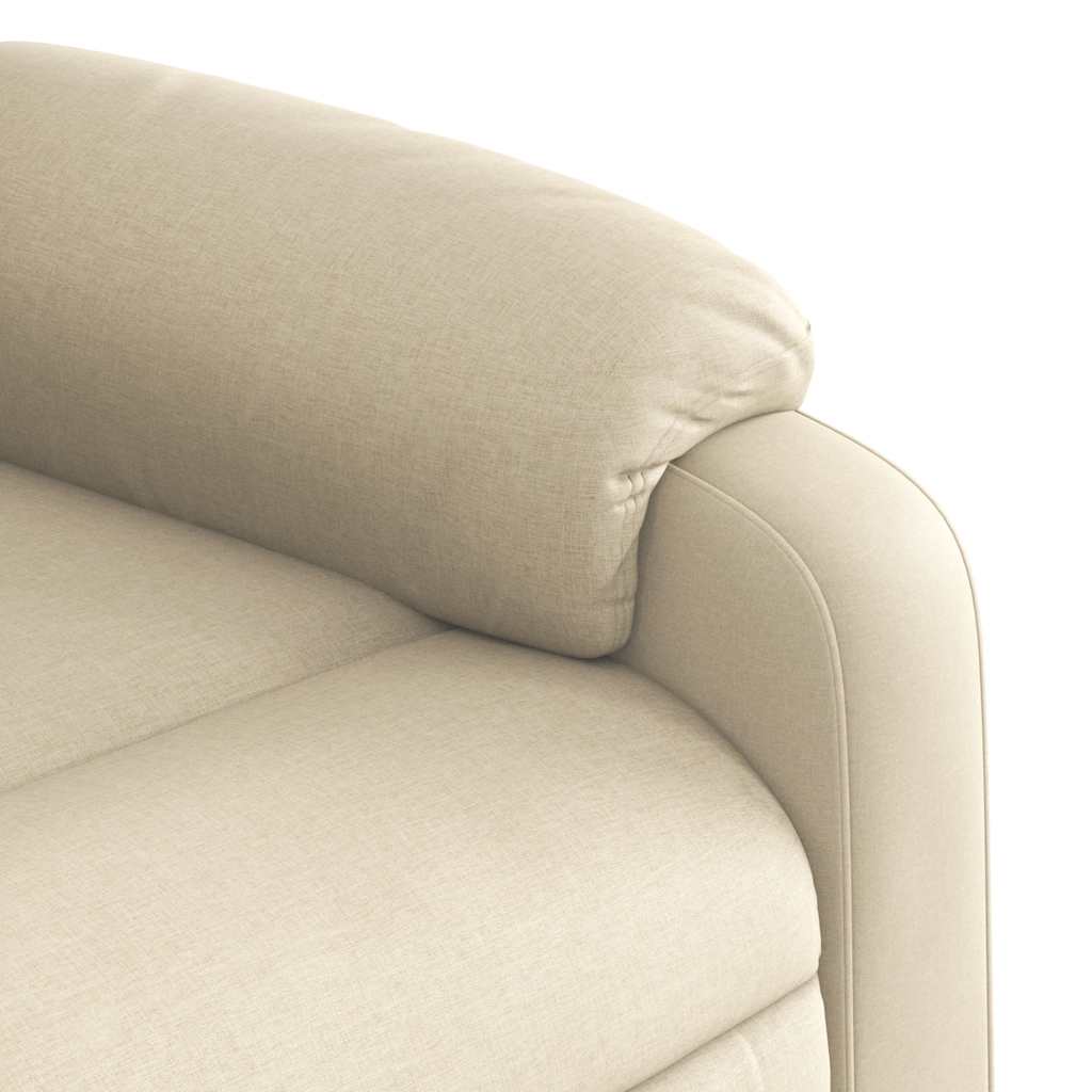 vidaXL Fauteuil de massage électrique releveur en tissu crème