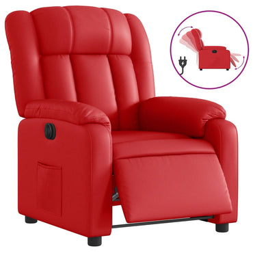 vidaXL Fauteuil de relaxation électrique rouge similicuir