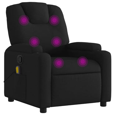 vidaXL Massage-Relaxsessel, Stoff, Schwarz