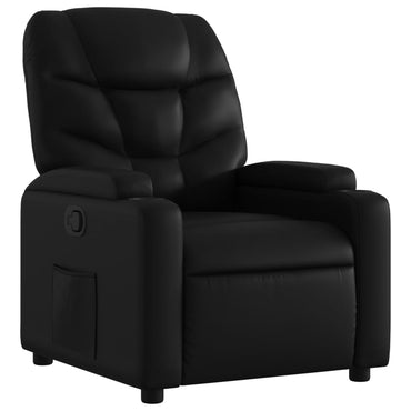 vidaXL Fauteuil relax en similicuir noir