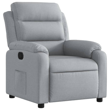 vidaXL Fauteuil relax Gris clair Tissu