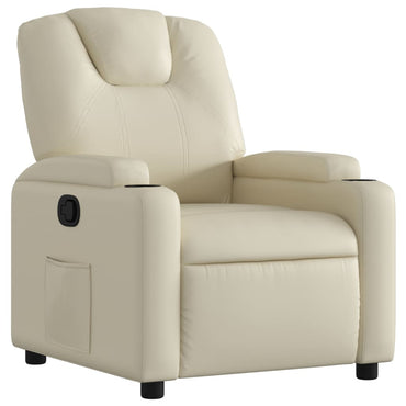 vidaXL Fauteuil relax crème similicuir