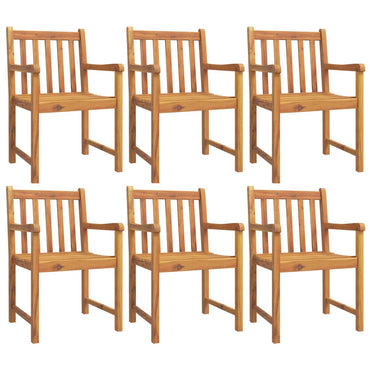 vidaXL Gartenstühle 6 Stk. 56x55,5x90 cm Massivholz Akazie