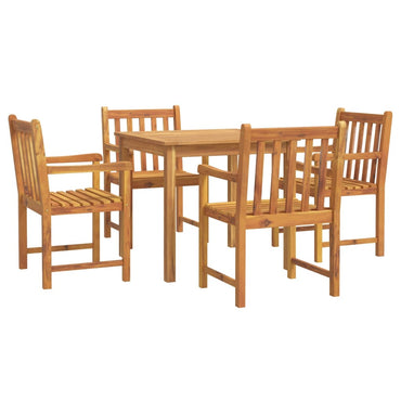 vidaXL Ensemble repas de jardin 5 pcs en bois d'acacia massif