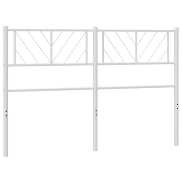 vidaXL Ersatz-Kopfteil Metall Weiß 135 cm