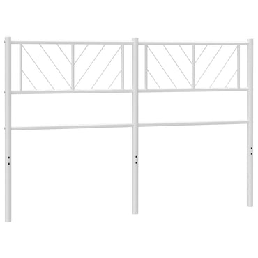 vidaXL Ersatz-Kopfteil Metall Weiß 140 cm