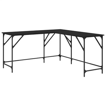 vidaXL Bureau Noir 149x149x75 cm Bois d'ingénierie