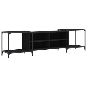 vidaXL TV-Schrank Schwarz 203x37x50 cm Holzwerkstoff