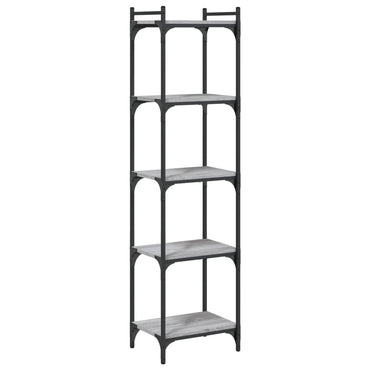 vidaXL Bücherregal 5 Böden Grau Sonoma 40x30x154 cm Holzwerkstoff