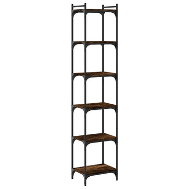 vidaXL Bücherregal 6 Böden Räuchereiche 40x30x188 cm Holzwerkstoff