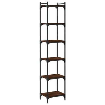 vidaXL Bücherregal 6 Böden Braun Eiche-Optik 40x30x188cm Holzwerkstoff